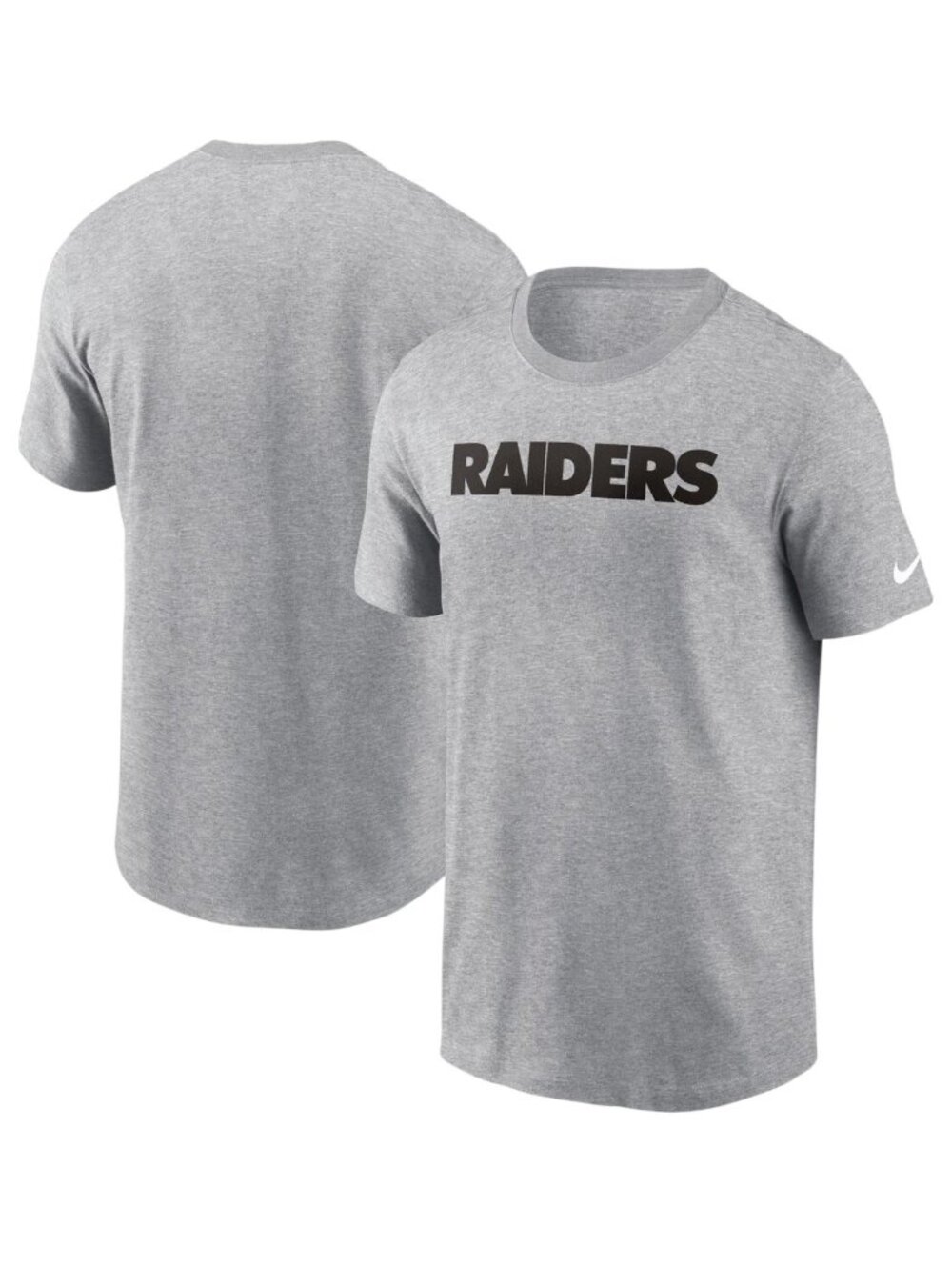 NWT Nike Tee Las Vegas Raiders Primetime Wordmark Essential T-Shirt L Gray